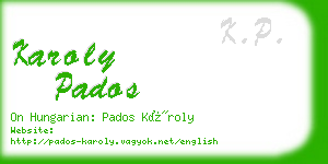 karoly pados business card